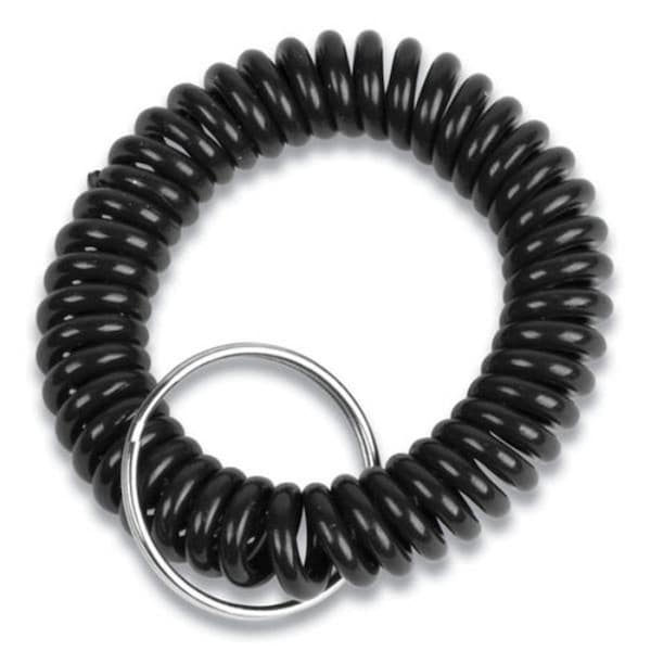 Trabajo Wrist Key Coil Key Organizers, Black, 12PK TR3757713 - main